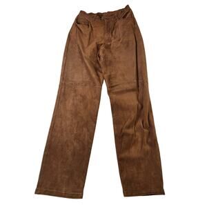 Lauren Ralph Lauren Leather Pants Womens 8 Straight Leg Suede Soft